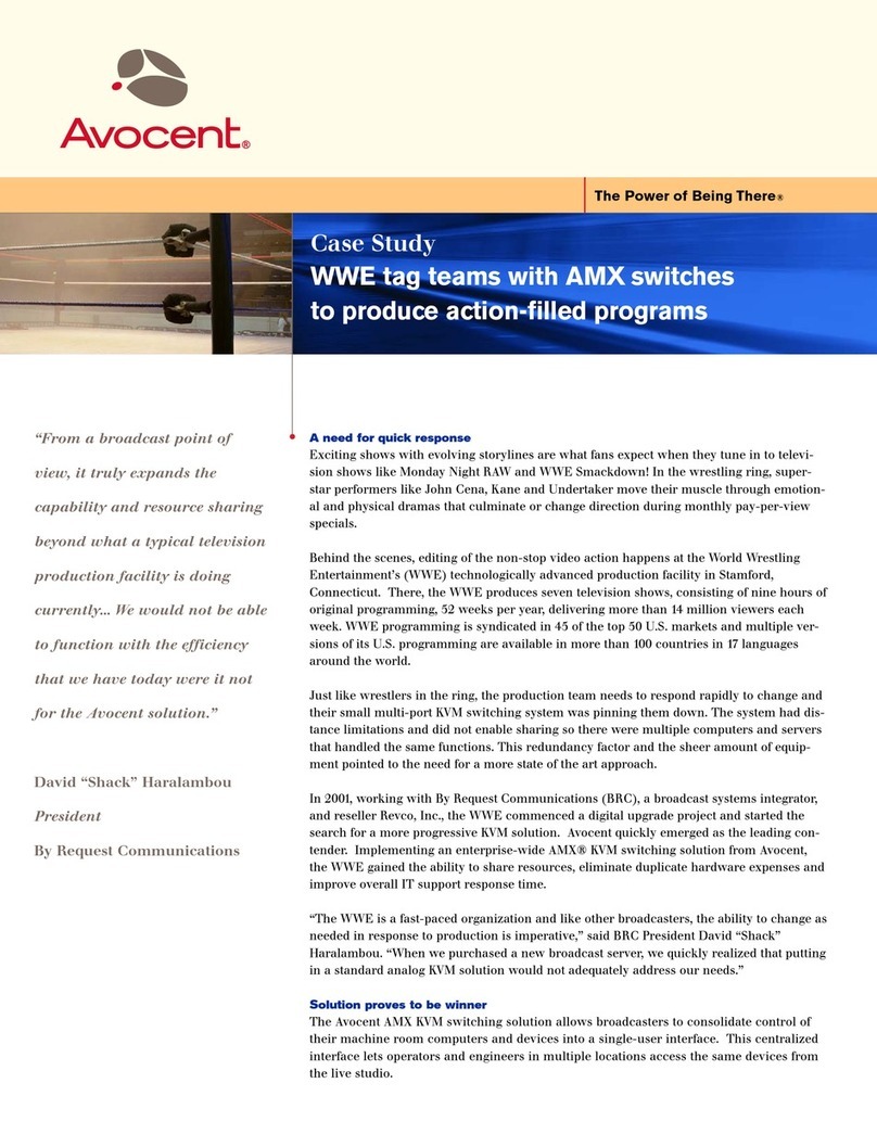 Avocent AMX5000 Manuel utilisateur Avocent AMX5000 Manuel utilisateur