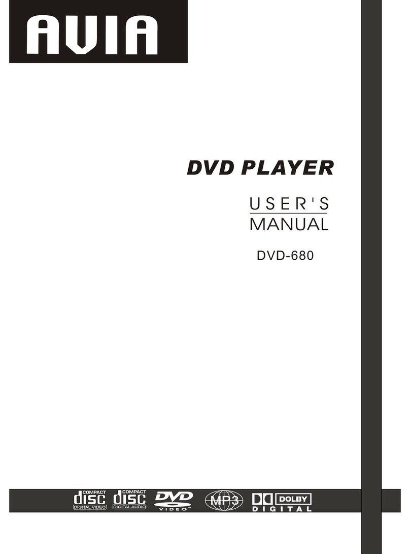 Avia DVD-680 Manuel utilisateur Avia DVD-680 Manuel utilisateur