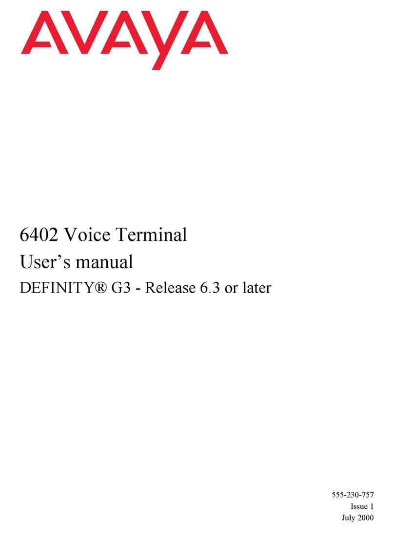 Avaya Definity 6402 Manuel utilisateur