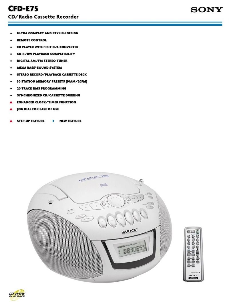 Sony CFD-E75 Marketing Manuel utilisateur