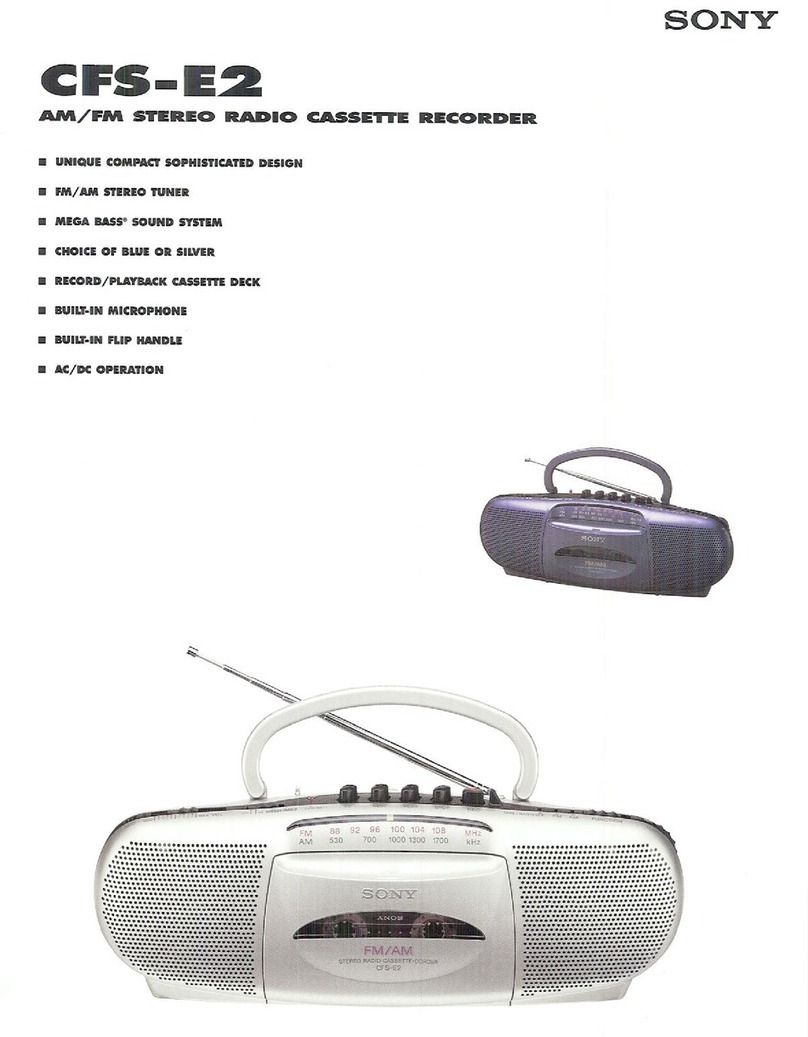Sony CFS-E2 Operating Instructions  (primary... Manuel utilisateur