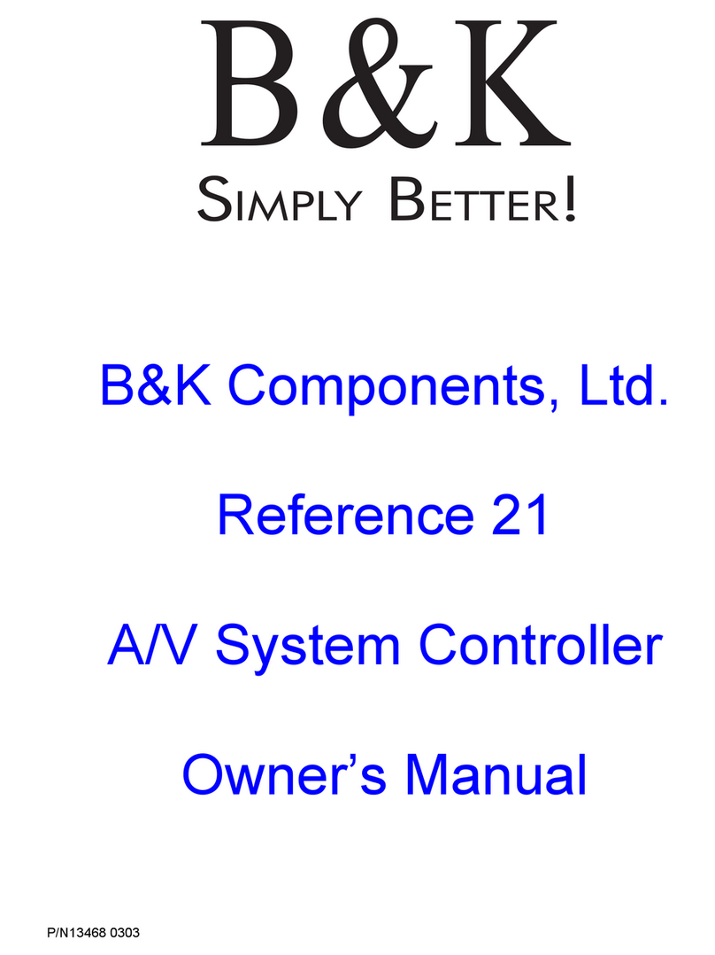 B&K Reference 21 Manuel utilisateur