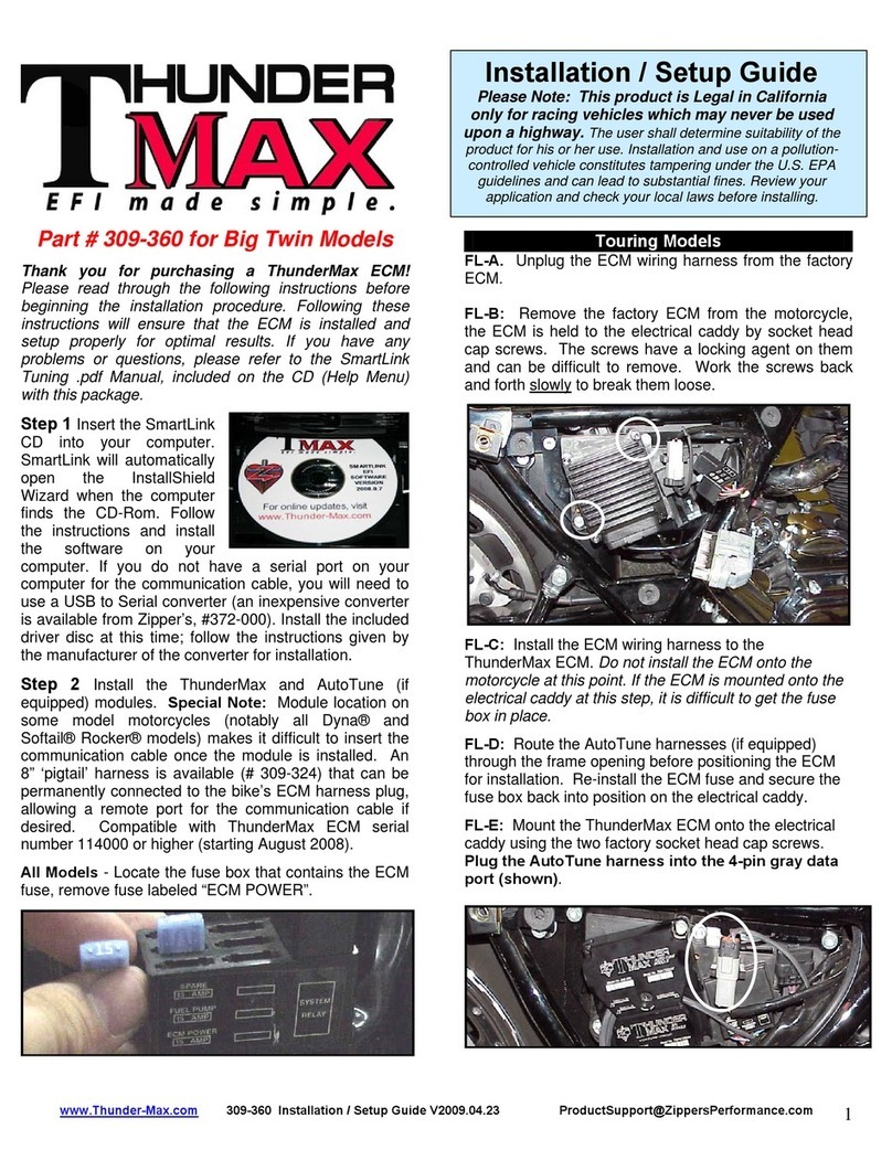 Thunder Max Max 309-355 Manuel utilisateur