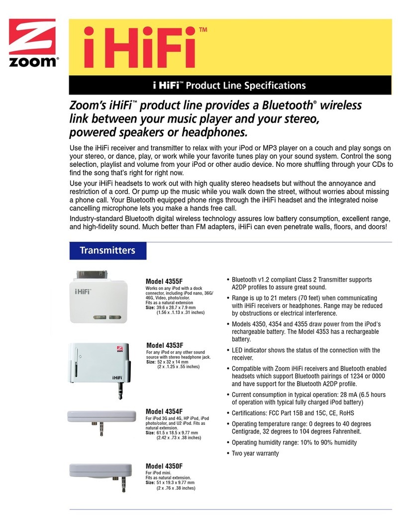 Zoom iHiFi 4370 Manuel utilisateur