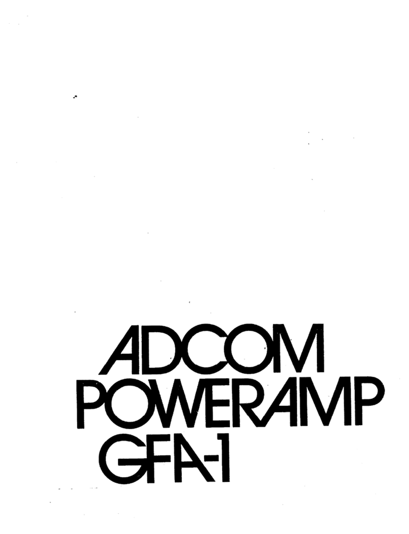Adcom GFA-1 Manuel utilisateur