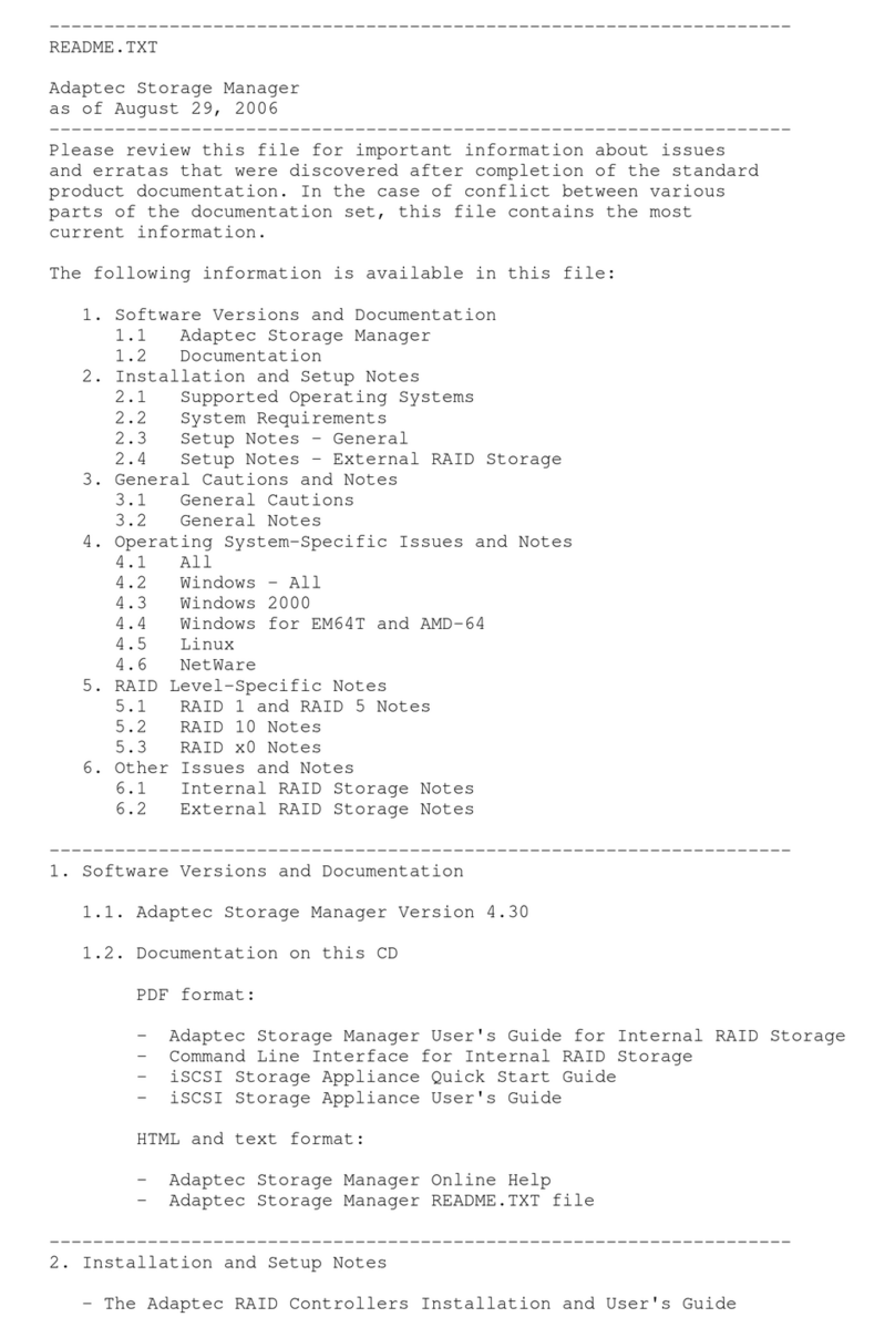 Adaptec 1220SA - RAID Controller Manuel utilisateur