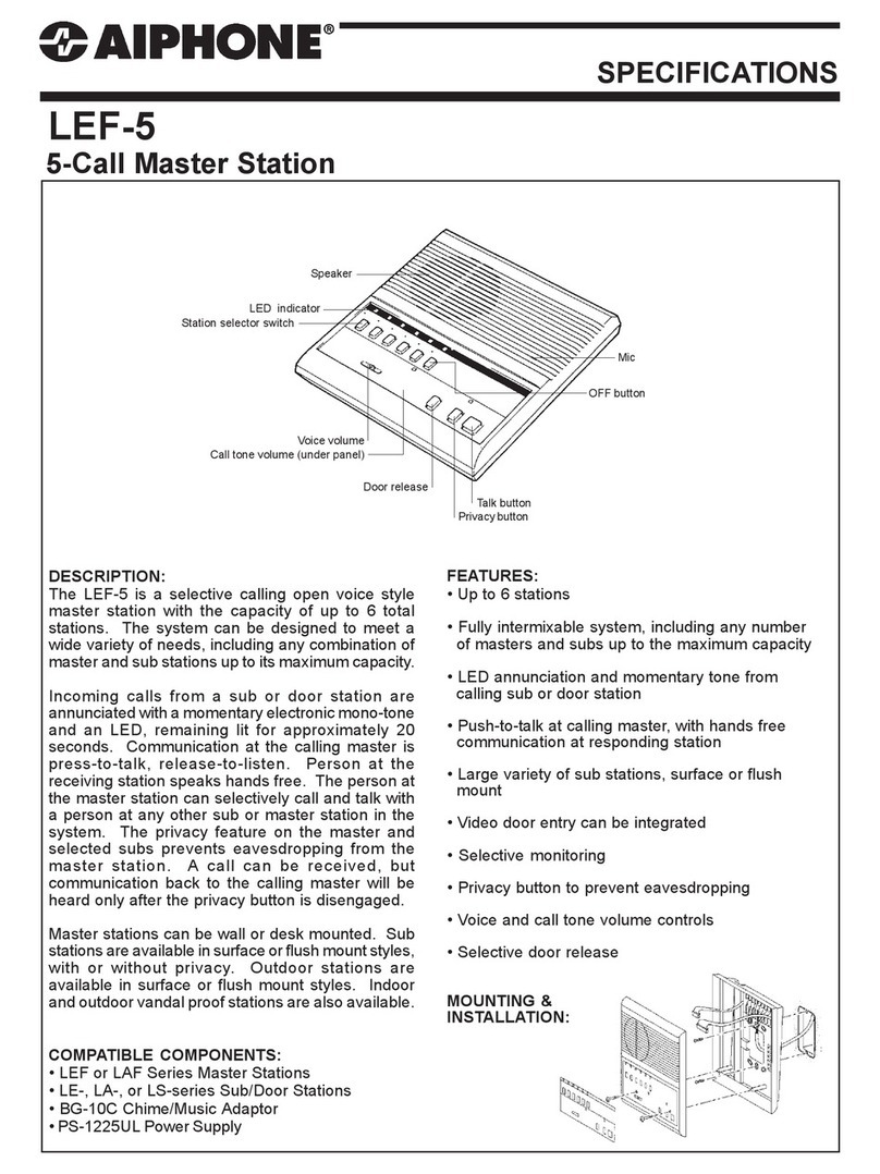 Aiphone LEF-5 Manuel utilisateur