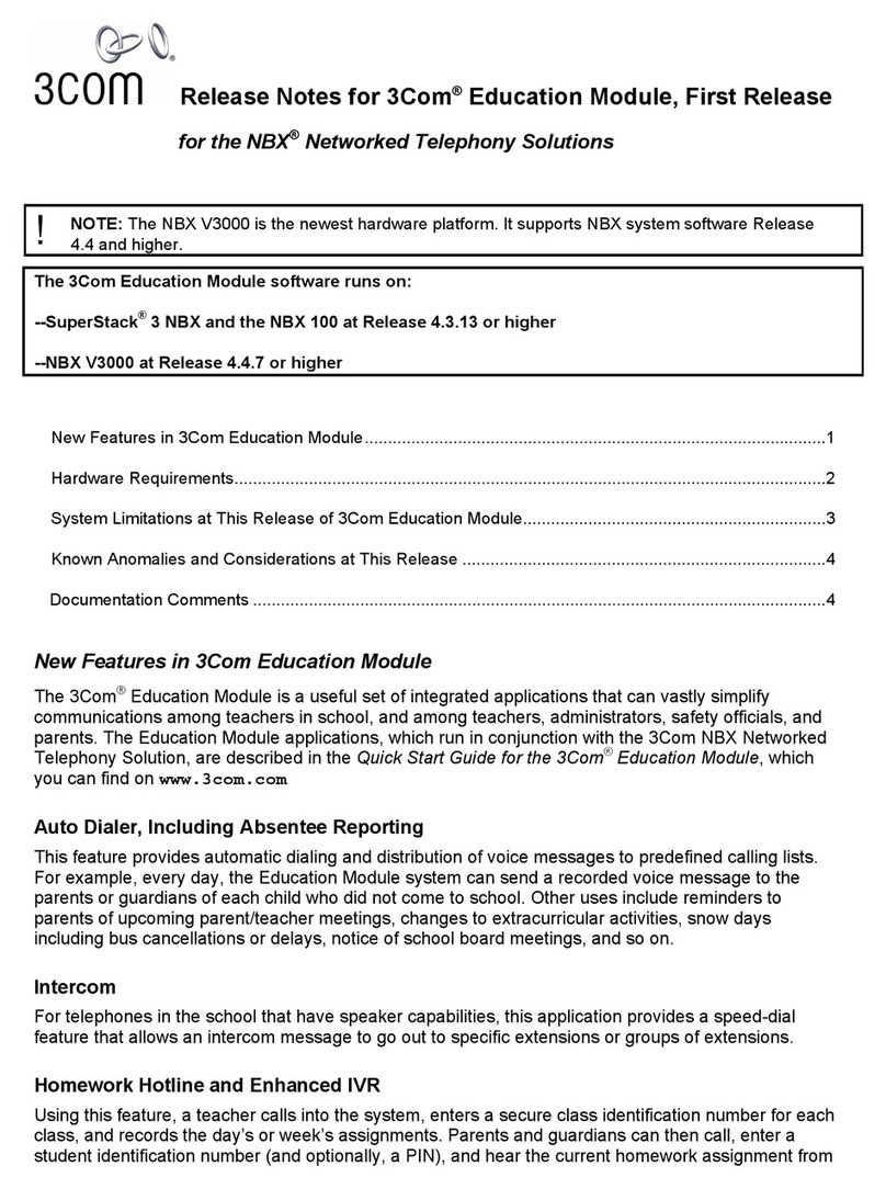 3Com NBX V3000 Analog Mode d’emploi
