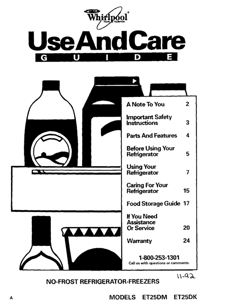 Whirlpool ET25DM Manuel utilisateur Whirlpool ET25DM Manuel utilisateur