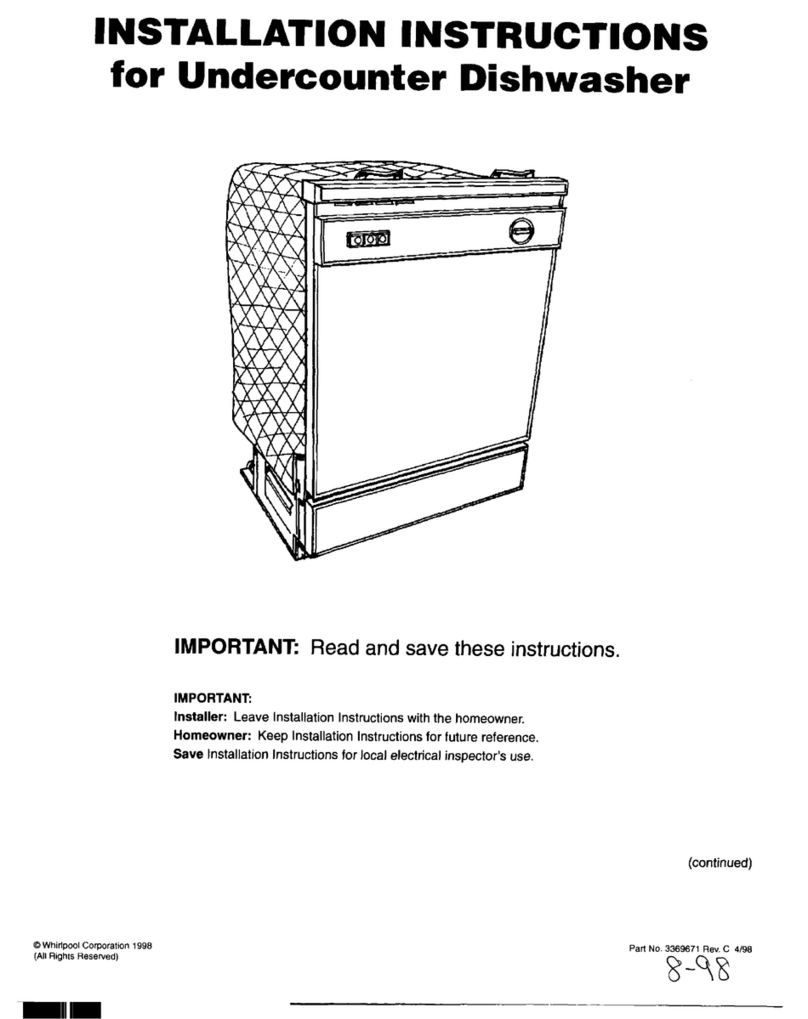 Whirlpool DISHWASHER Manuel utilisateur