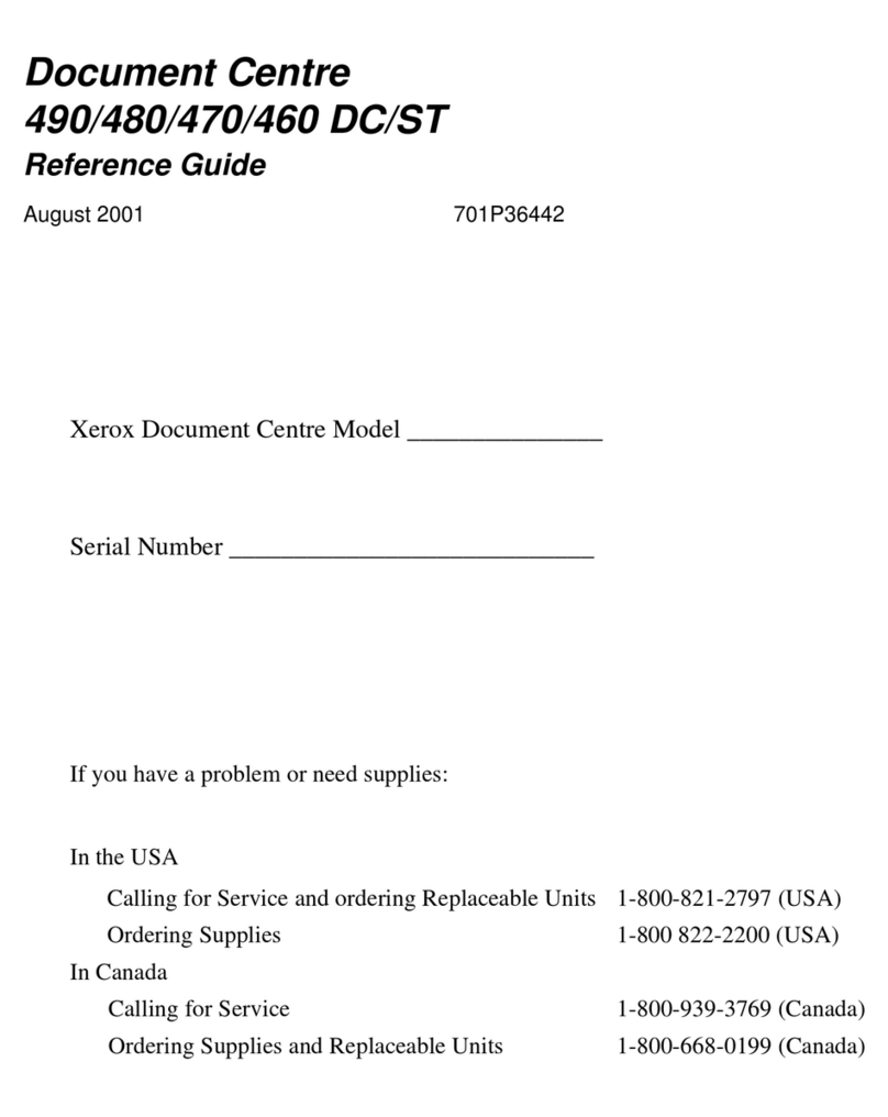 Xerox 460 Manuel utilisateur