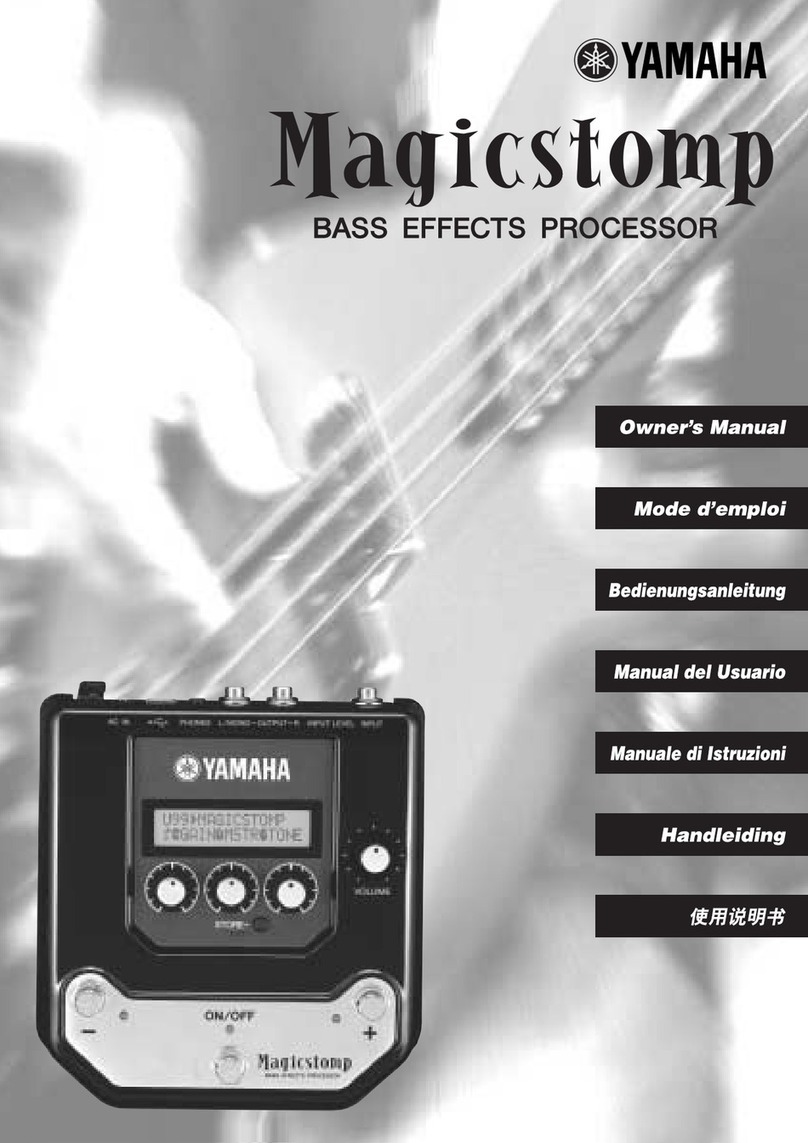 Yamaha Magicstomp Effects Manuel utilisateur Yamaha Magicstomp Effects Manuel utilisateur