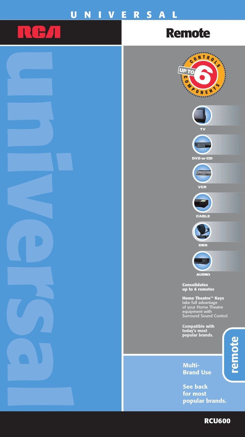 RCA RCU600 Manuel utilisateur