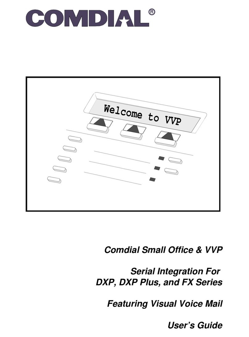 Comdial DXP Digital Communications System Manuel utilisateur