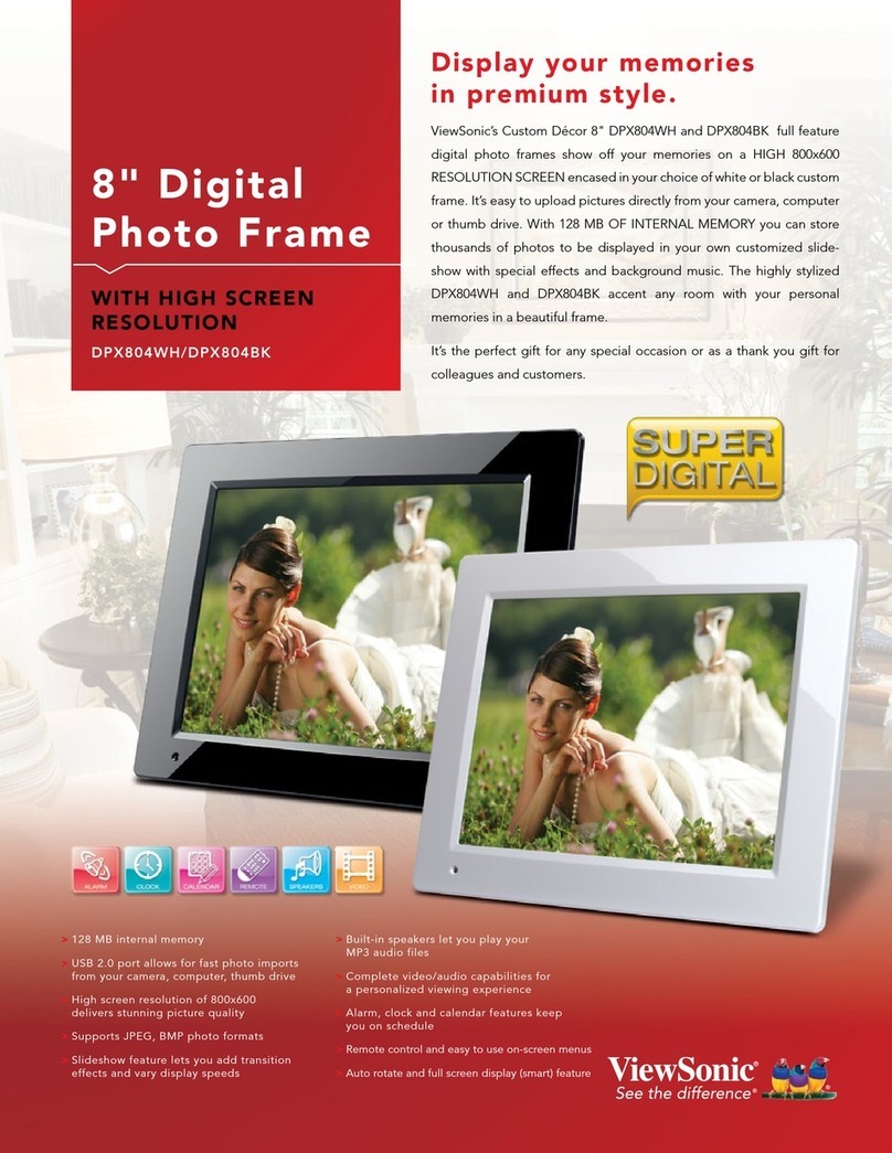 ViewSonic DPX804BK Manuel utilisateur ViewSonic DPX804BK Manuel utilisateur