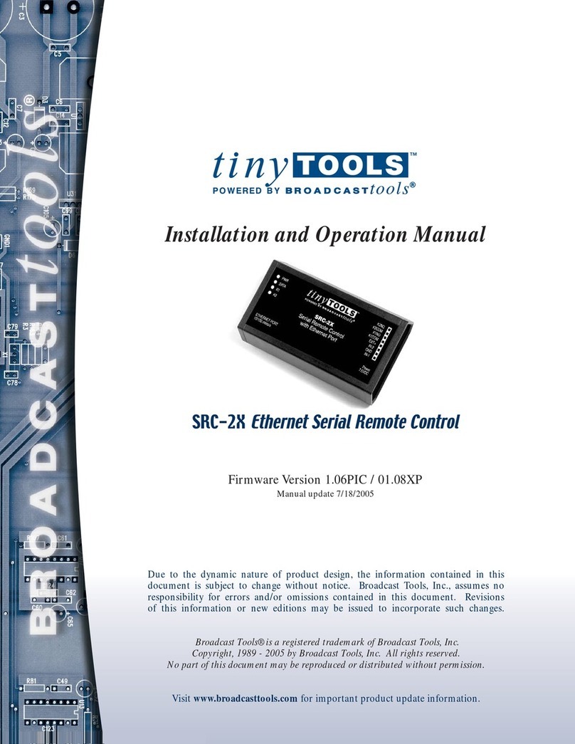 tiny TOOLS SRC-2X Manuel utilisateur
