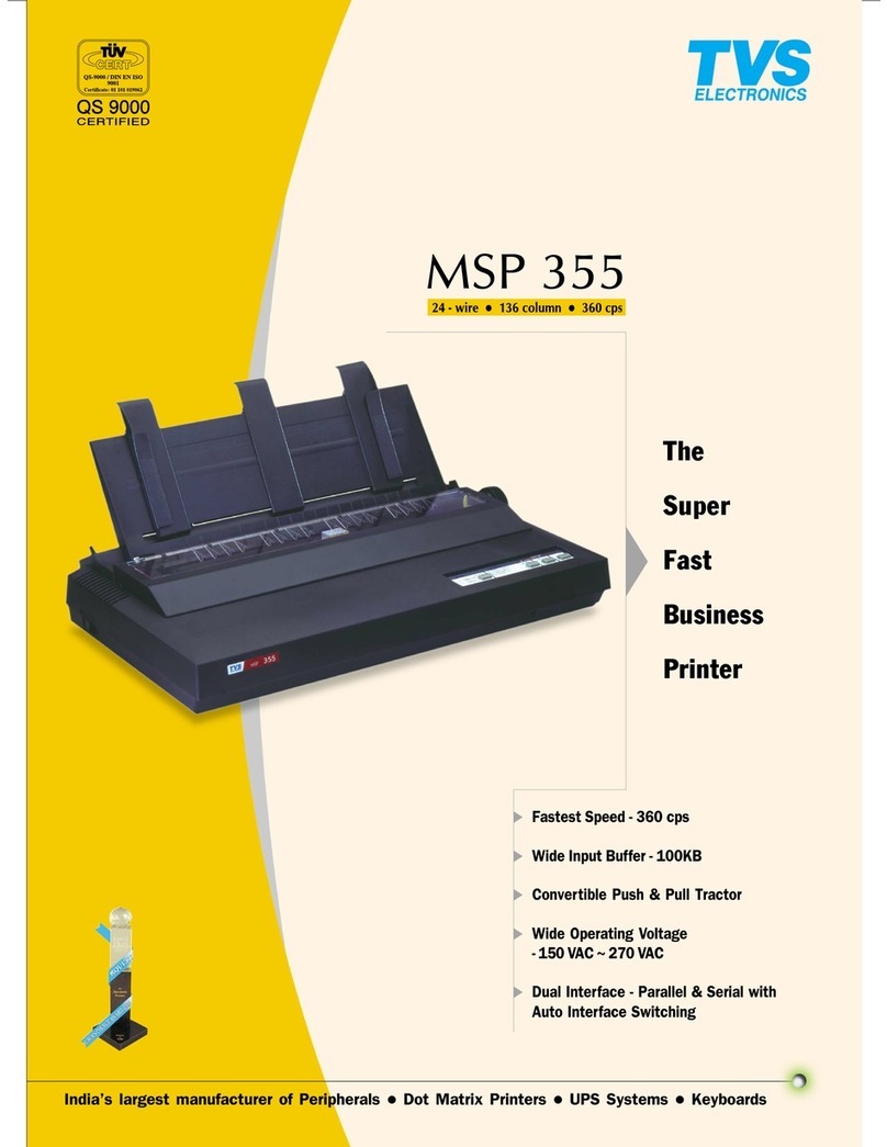 TVS electronics MSP 355 Manuel utilisateur TVS electronics MSP 355 Manuel utilisateur