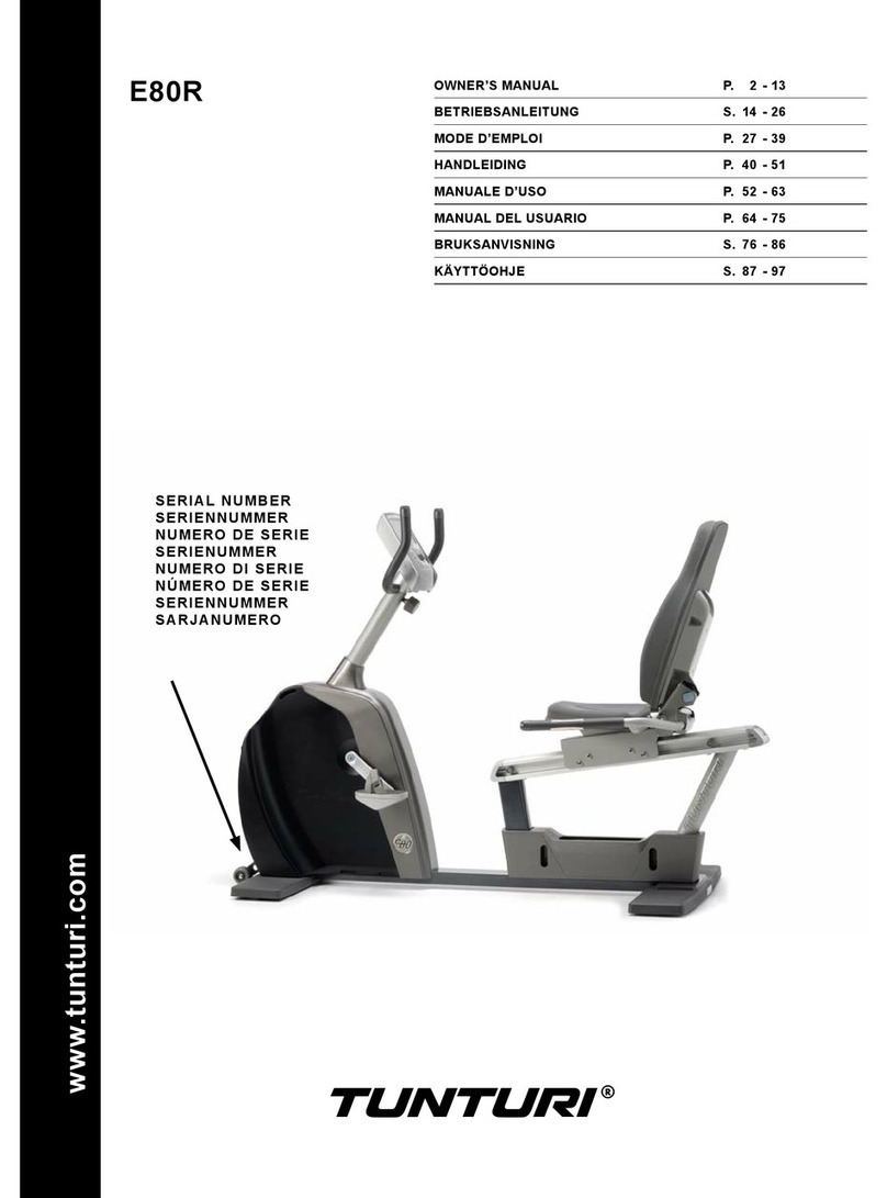 Tunturi E80R Manuel utilisateur