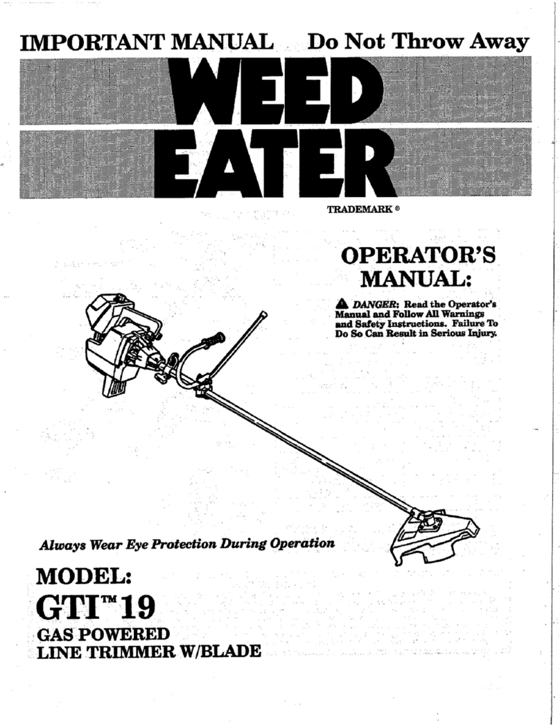Weed Eater GTI 19 Manuel utilisateur Weed Eater GTI 19 Manuel utilisateur