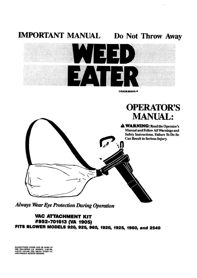 Weed Eater 920 Manuel utilisateur