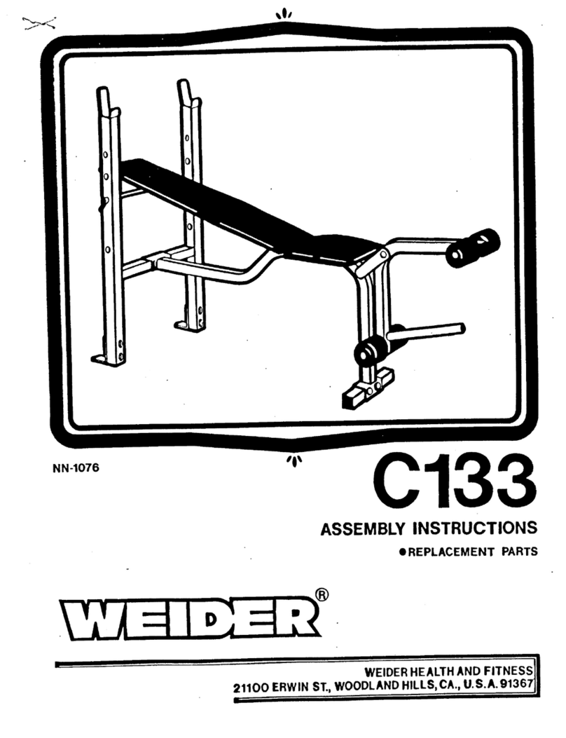Weider C133 Manuel utilisateur Weider C133 Manuel utilisateur