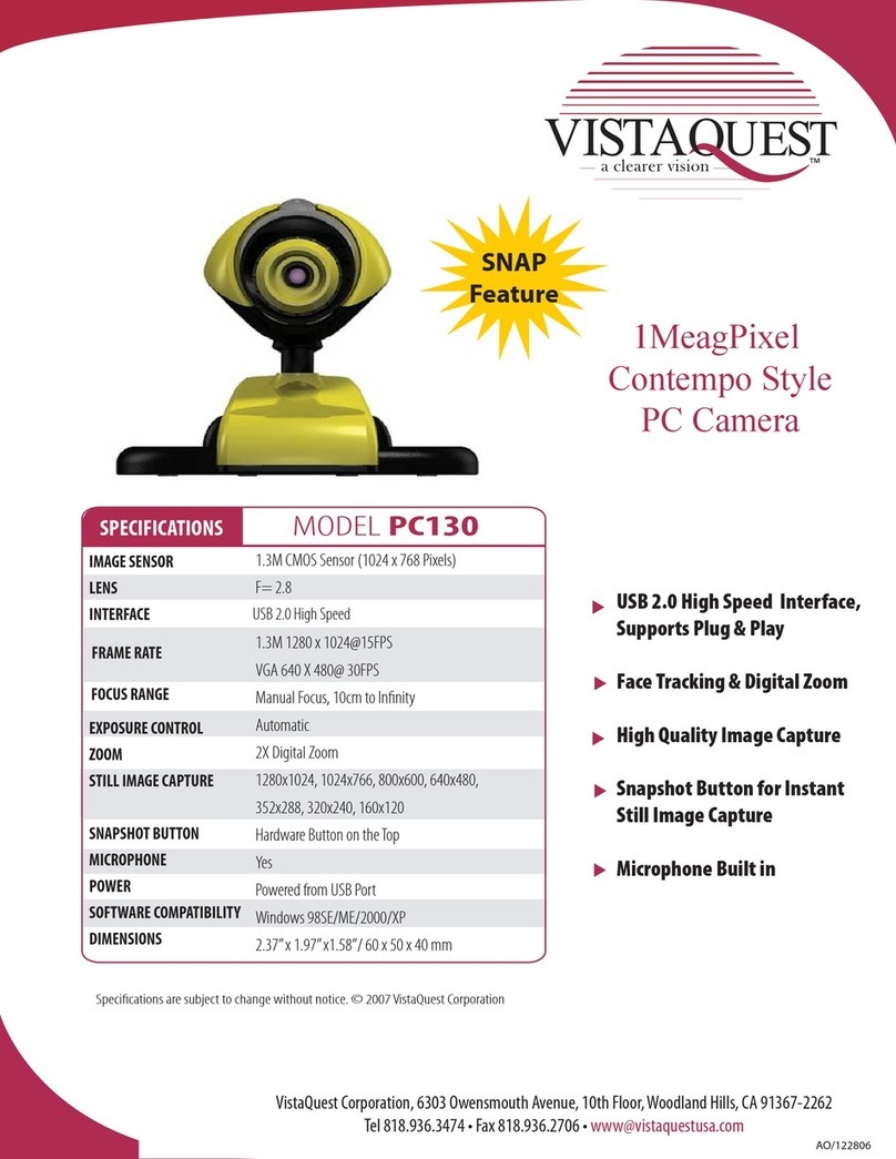 VistaQuest PC Camera PC130 Manuel utilisateur