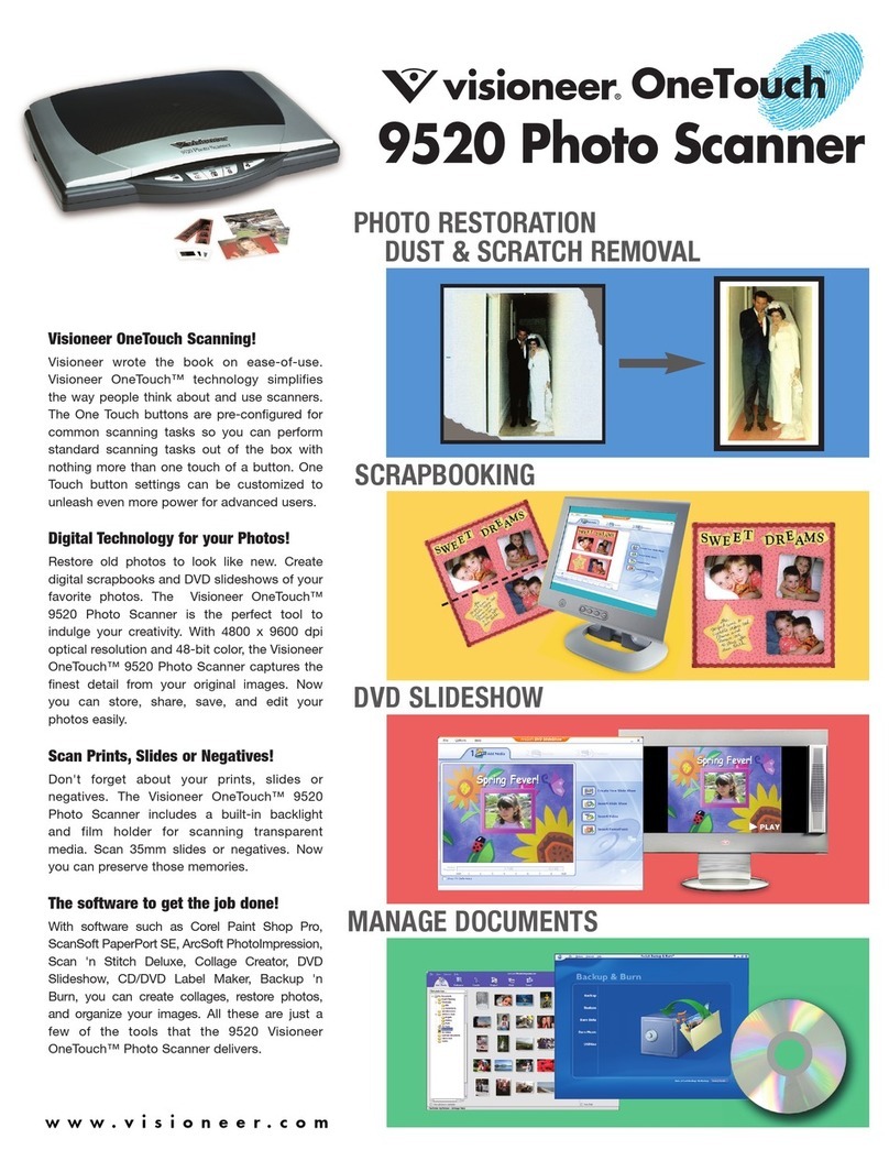 Visioneer OneTouch 9520 Manuel utilisateur