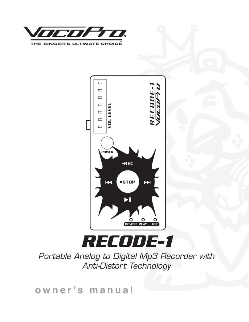 VocoPro RECODE-1 Manuel utilisateur