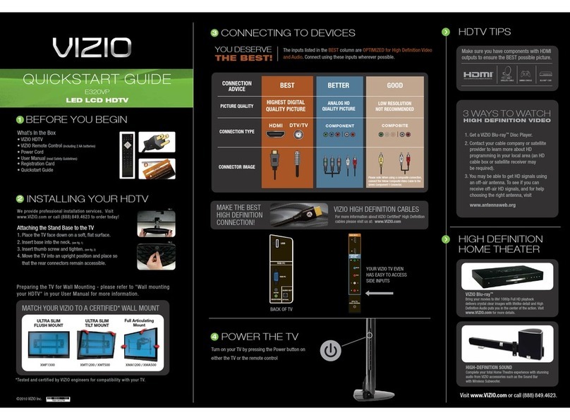 Vizio E320VP Manuel utilisateur