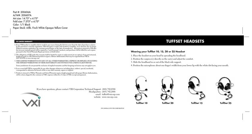 VXI TuffSet 15 Manuel utilisateur