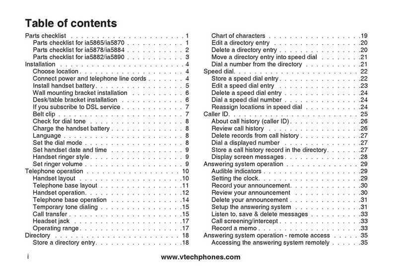 V-tech ia5865 Manuel utilisateur