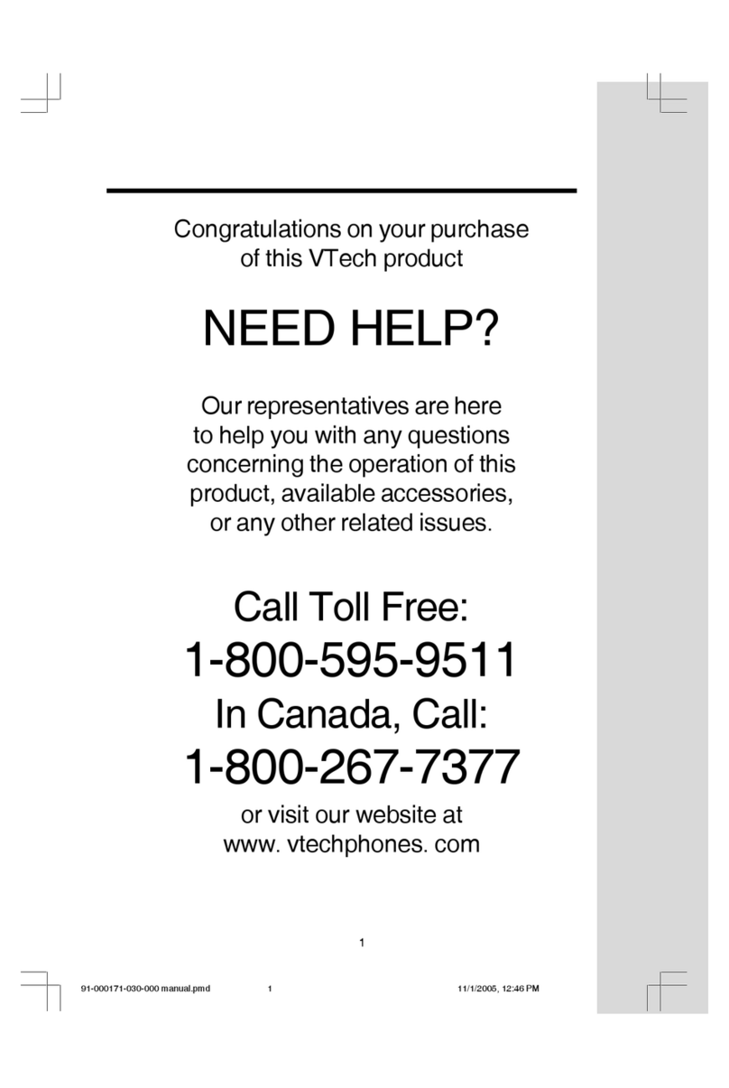 V-tech Cordless Telephone Manuel utilisateur