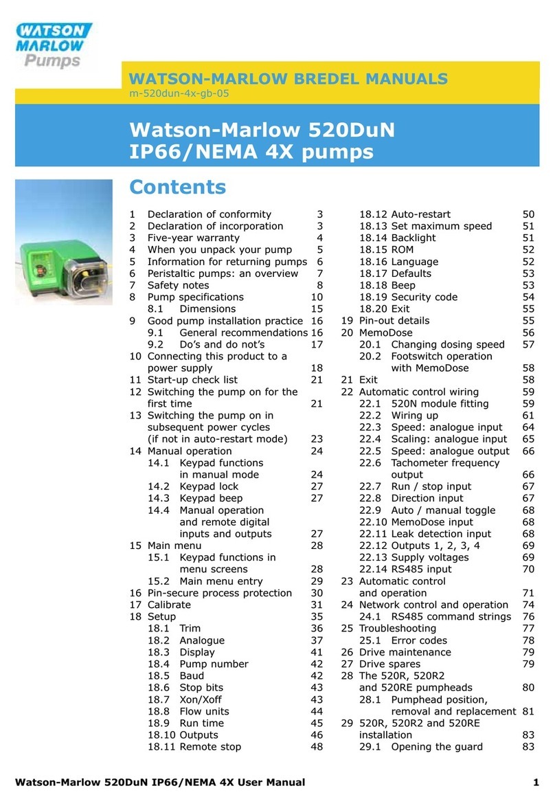 Watson-Marlow 520DUN Manuel utilisateur Watson-Marlow 520DUN Manuel utilisateur