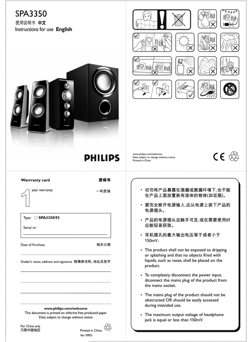 Philips SPA3350/93 Manuel utilisateur