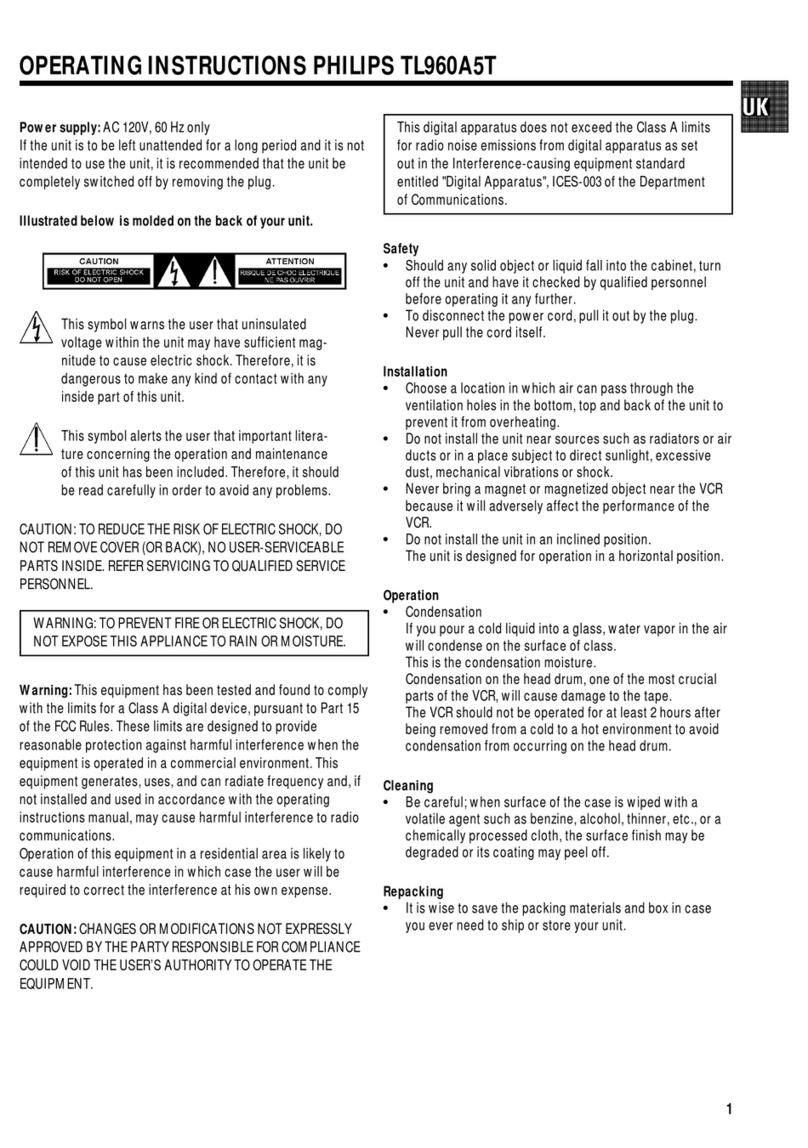 Philips TL960A/00T Manuel utilisateur