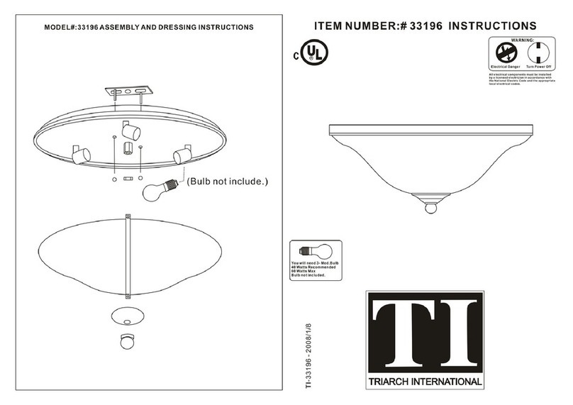 Triarch Indoor Lighting 33196 Manuel utilisateur