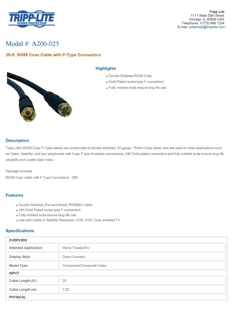 Tripp Lite A200-025 Manuel utilisateur Tripp Lite A200-025 Manuel utilisateur