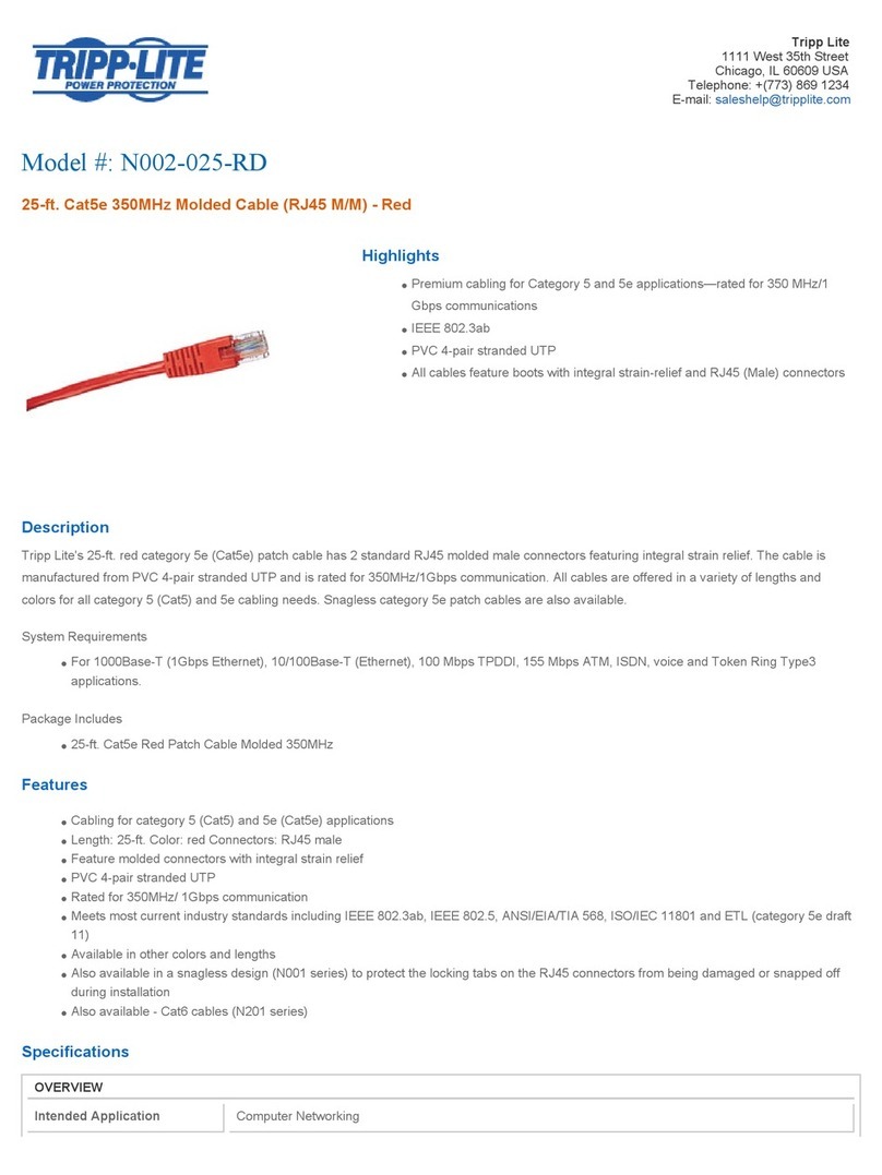 Tripp Lite N002-025-RD Manuel utilisateur