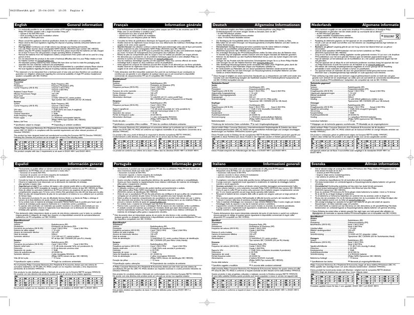 Philips SBCHC8420/00 Manuel utilisateur