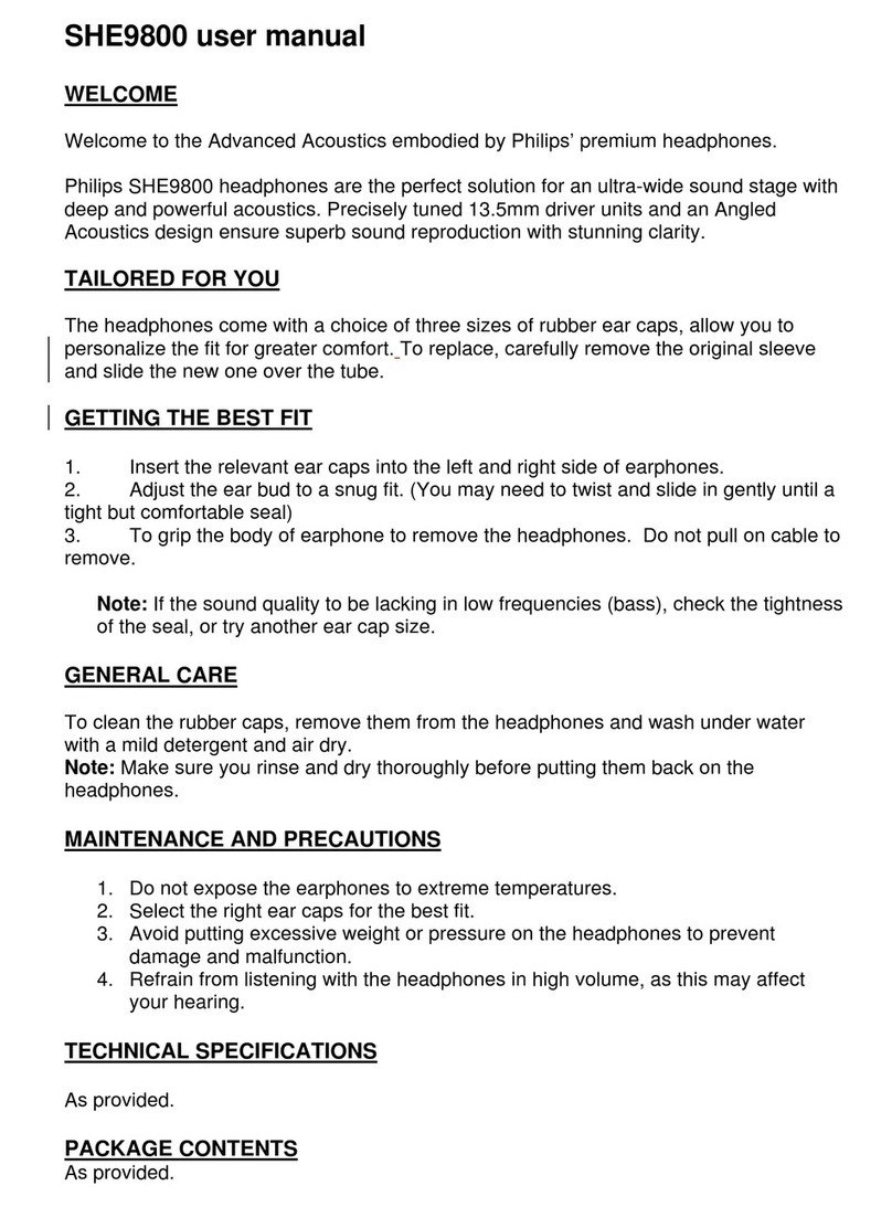 Philips SHE9800/97 Manuel utilisateur