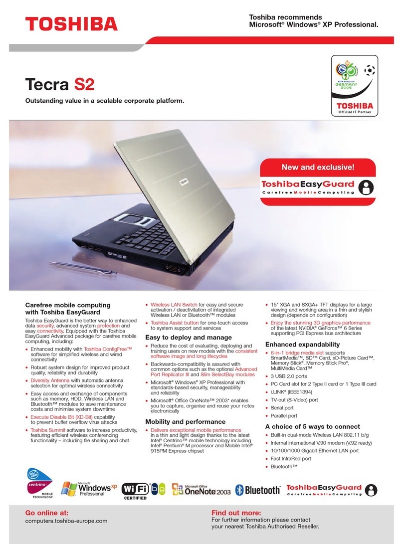 Toshiba Tecra S2 Manuel utilisateur