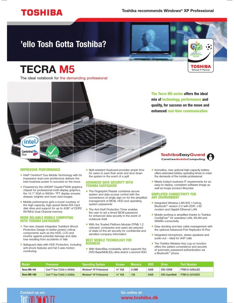 Toshiba TECRA M5 Manuel utilisateur