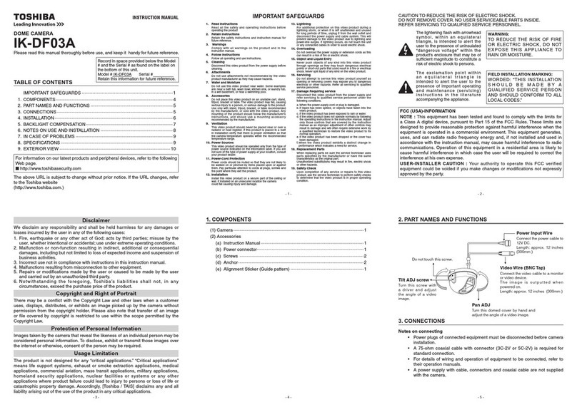 Toshiba IK-DF03A Manuel utilisateur