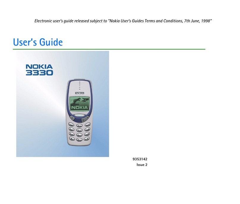 Nokia 3330 Manuel utilisateur Nokia 3330 Manuel utilisateur