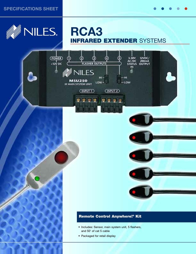 Niles RCA3 Manuel utilisateur Niles RCA3 Manuel utilisateur