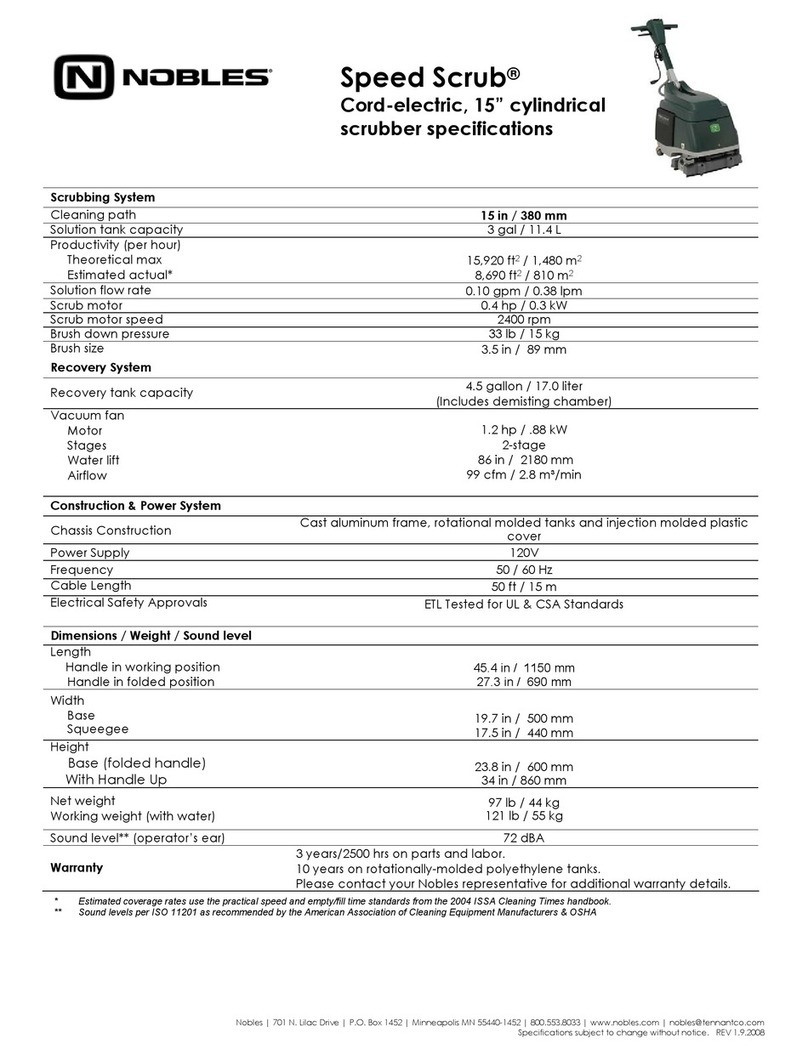 Nobles SPEED SCRUB Manuel utilisateur