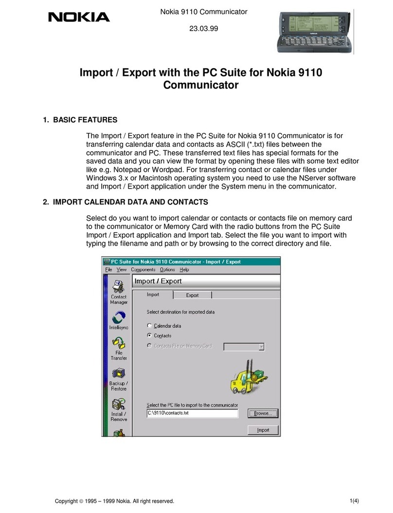 Nokia COMMUNICATOR 9110 Guide de démarrage rapide
