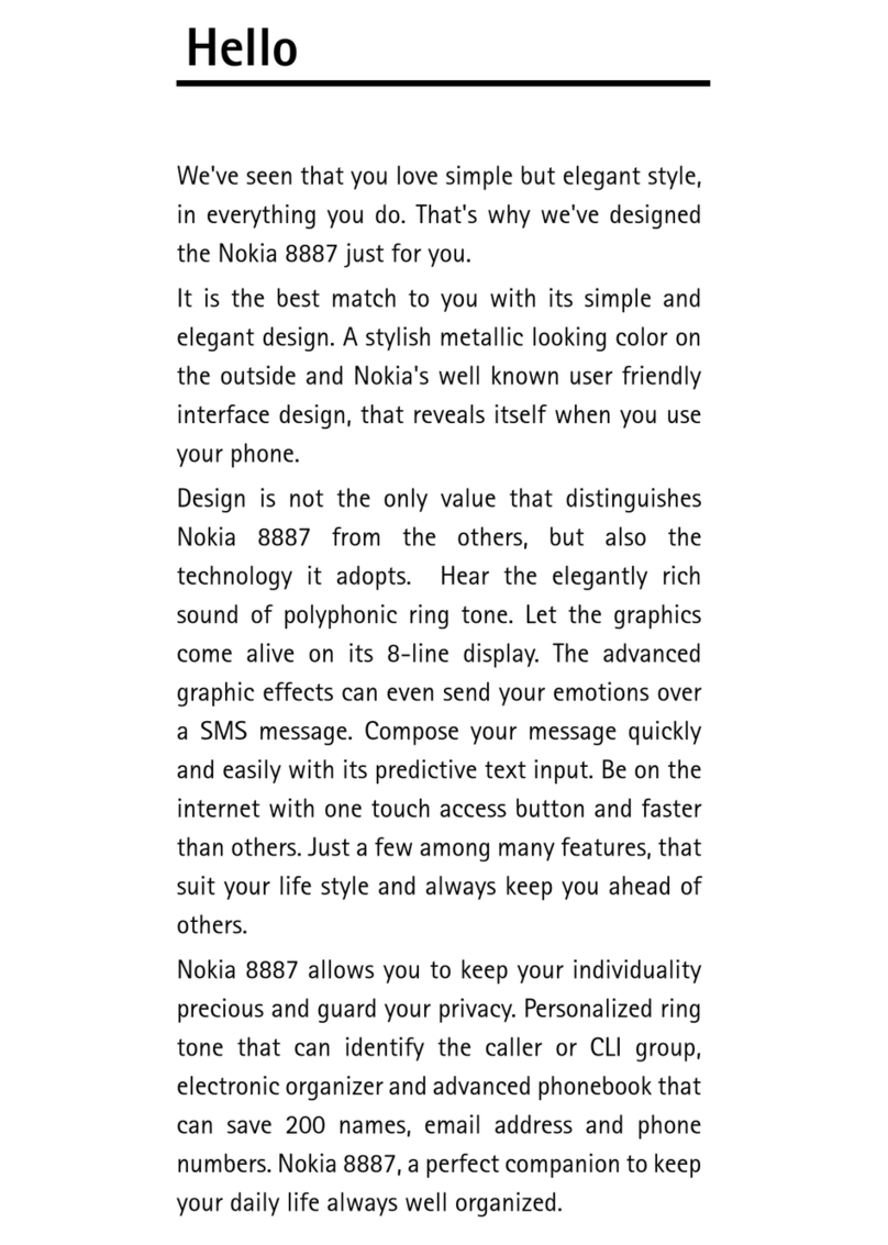 Nokia 8887 Manuel utilisateur