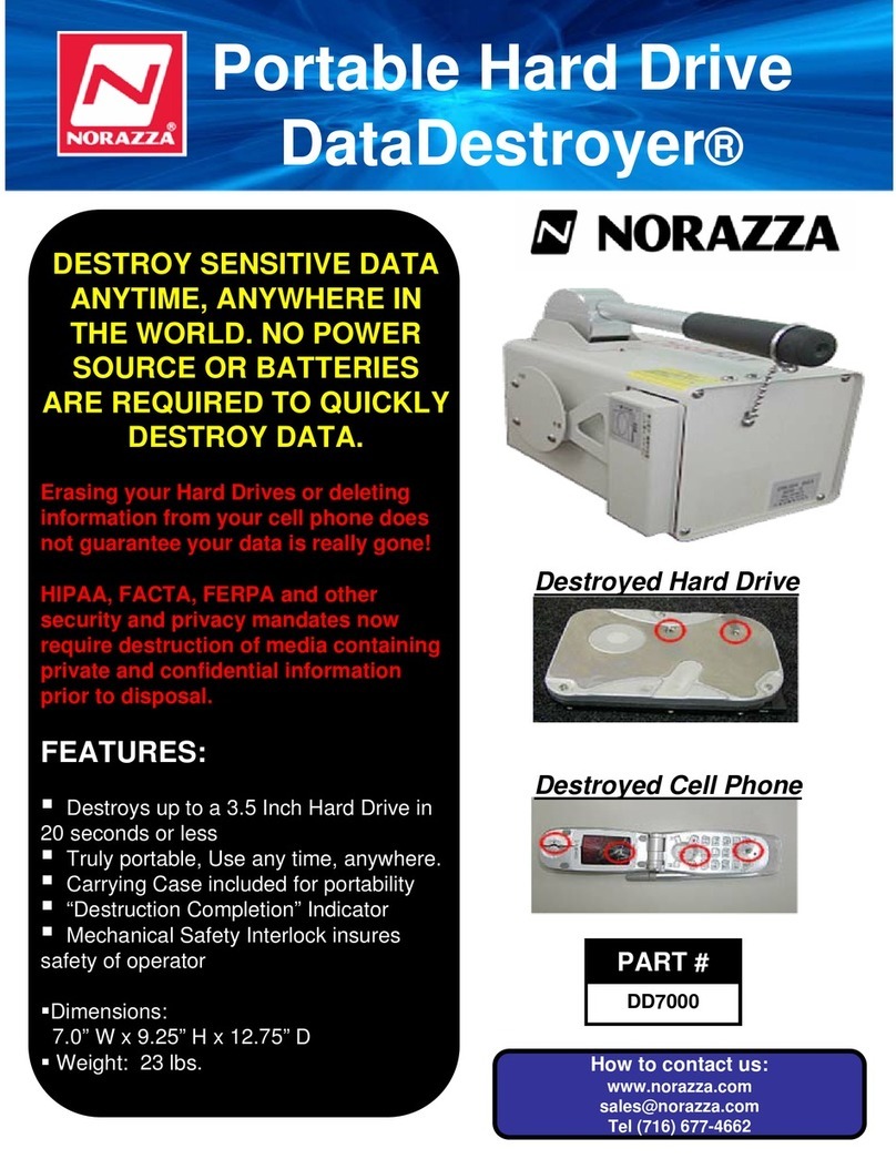Norazza Data Destroyer DD7000 Manuel du propriétaire
