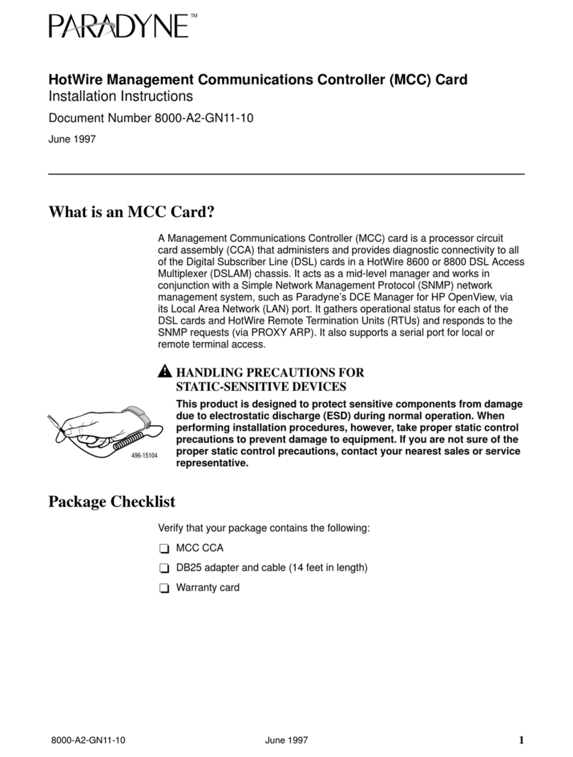 Paradyne MCC Manuel utilisateur